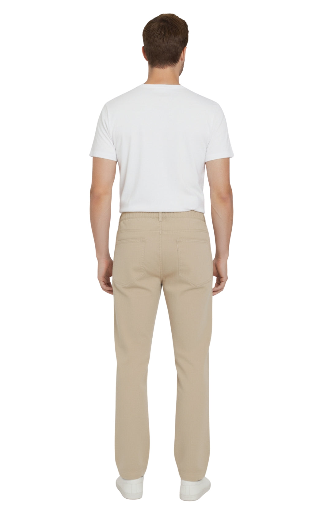 Men’s Lightweight Casual Elastic Waist Pull-On Jeans – Denim &amp; Twill Pants with Easy Fit