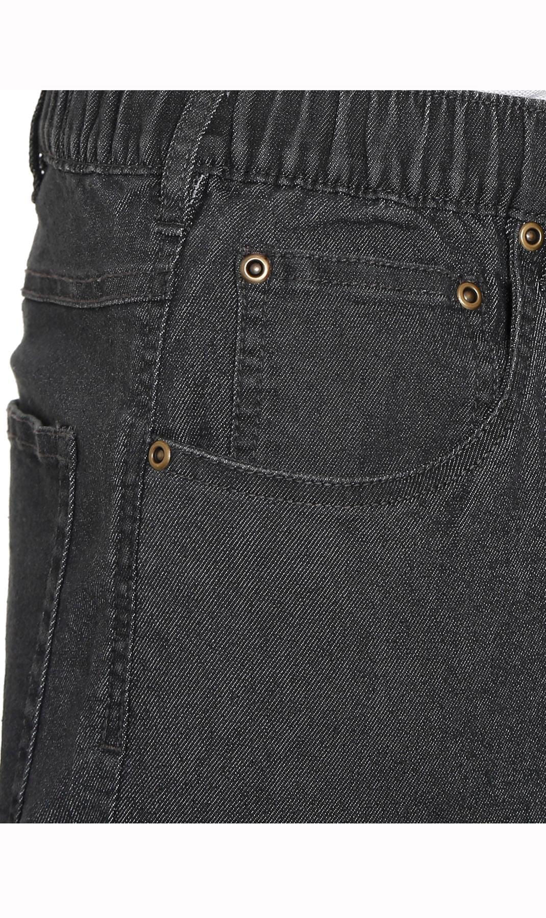 Men’s Lightweight Casual Elastic Waist Pull-On Jeans – Denim &amp; Twill Pants with Easy Fit