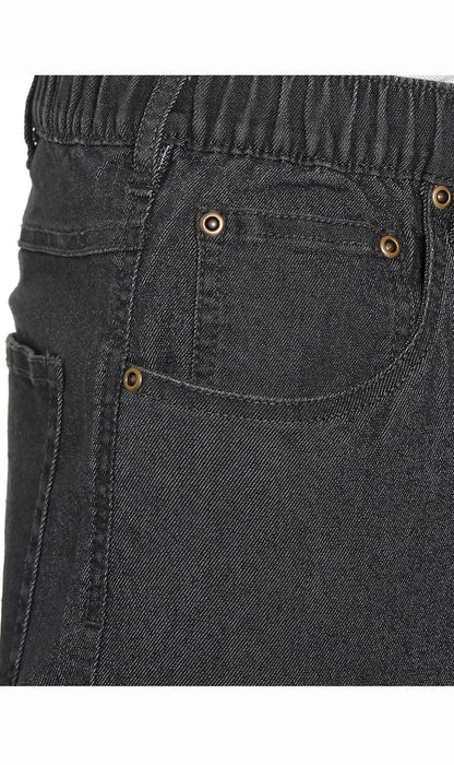 Men’s Lightweight Casual Elastic Waist Pull-On Jeans – Denim &amp; Twill Pants with Easy Fit