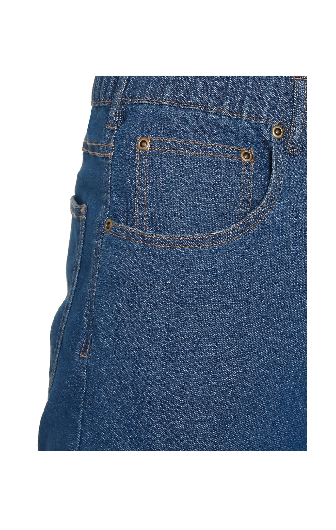 Men’s Lightweight Casual Elastic Waist Pull-On Jeans – Denim &amp; Twill Pants with Easy Fit