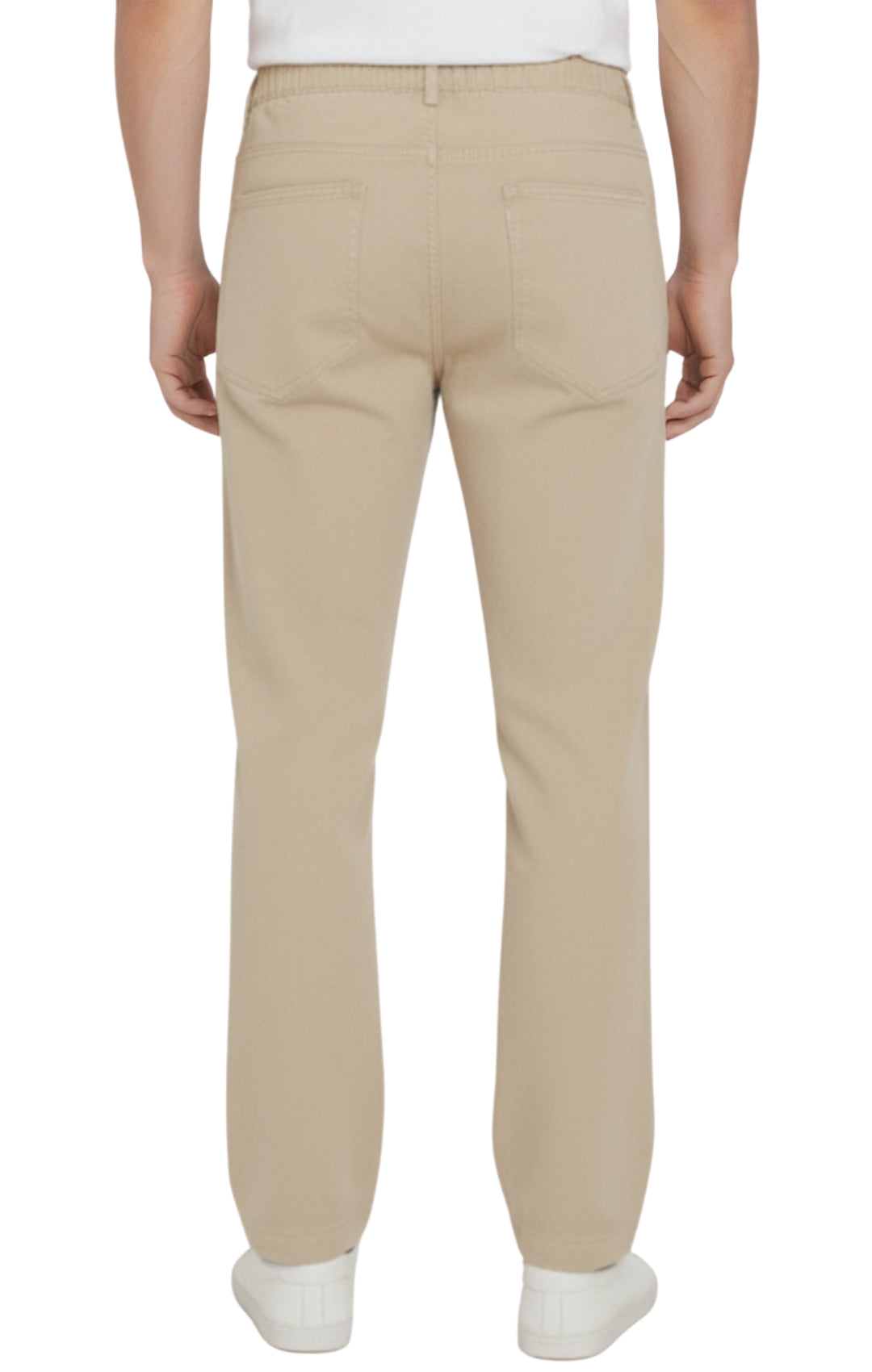 Men’s Lightweight Casual Elastic Waist Pull-On Jeans – Denim &amp; Twill Pants with Easy Fit