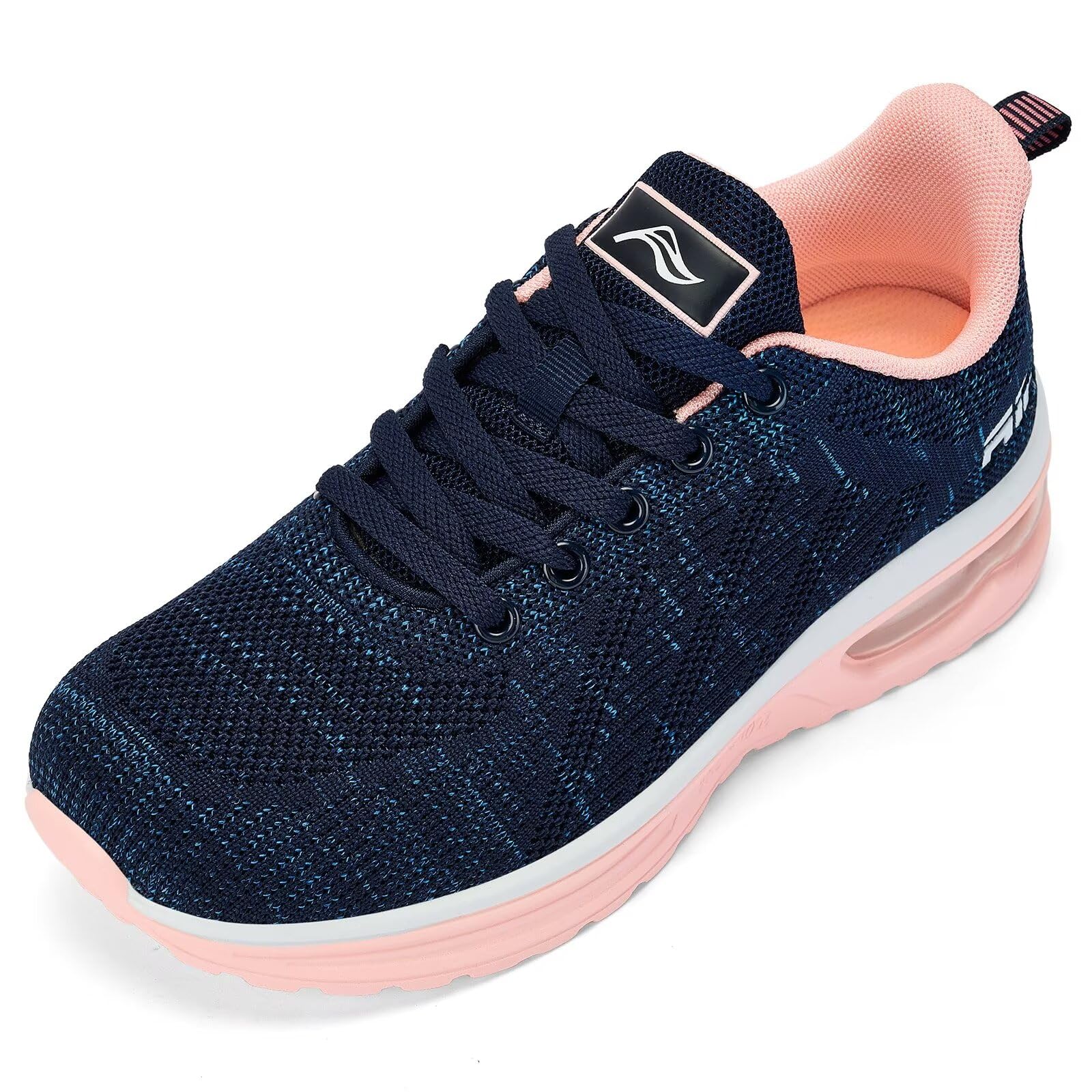 Lamincoa Womens Wide Toe Box Sneakers Wide Road Running Shoes Athletic Tennis Shoes for Women Blue-Pink