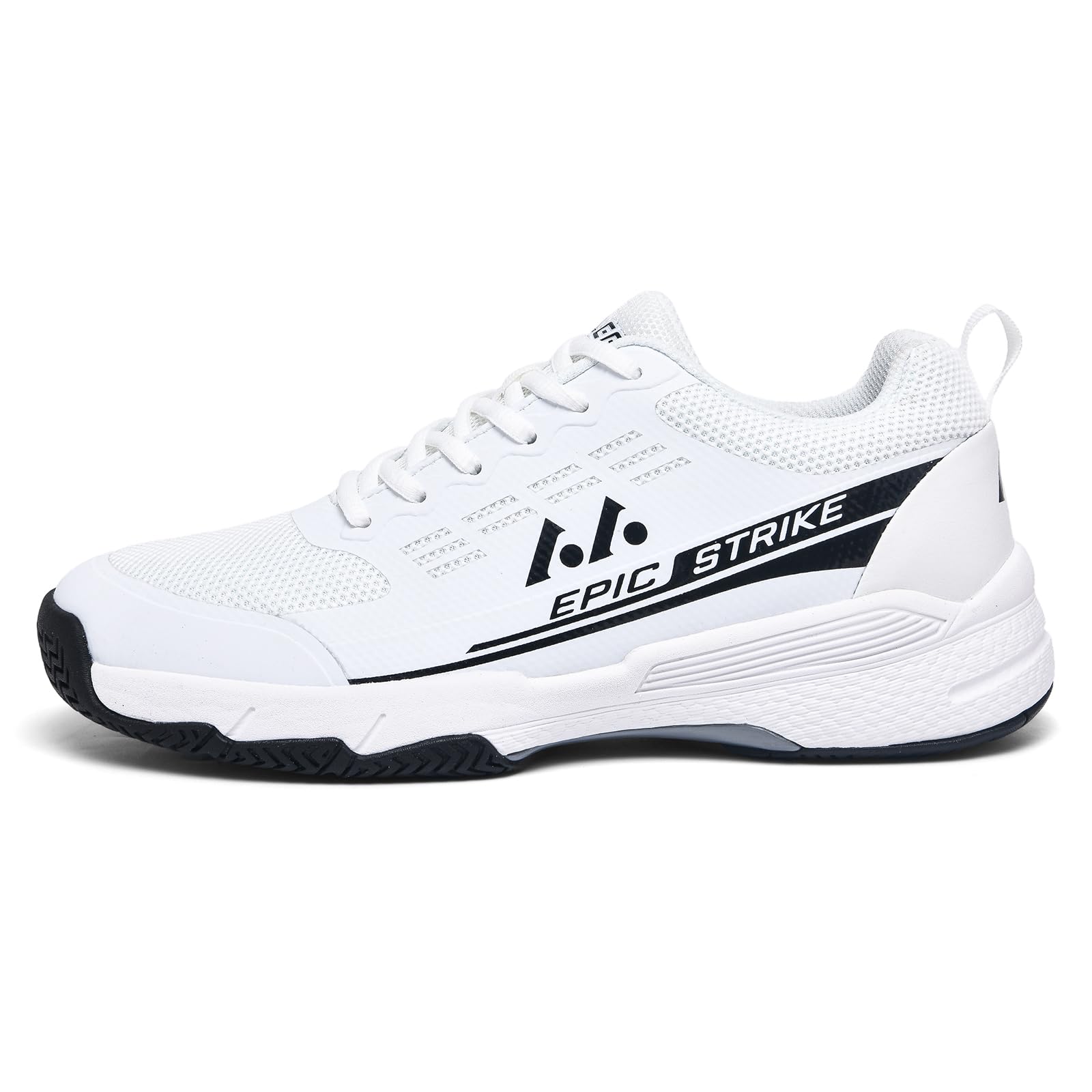 LEFUS Womens Epic Strike 01 Lightweight Tennis Shoes for Outdoor Court (WhiteBlack 7.5)