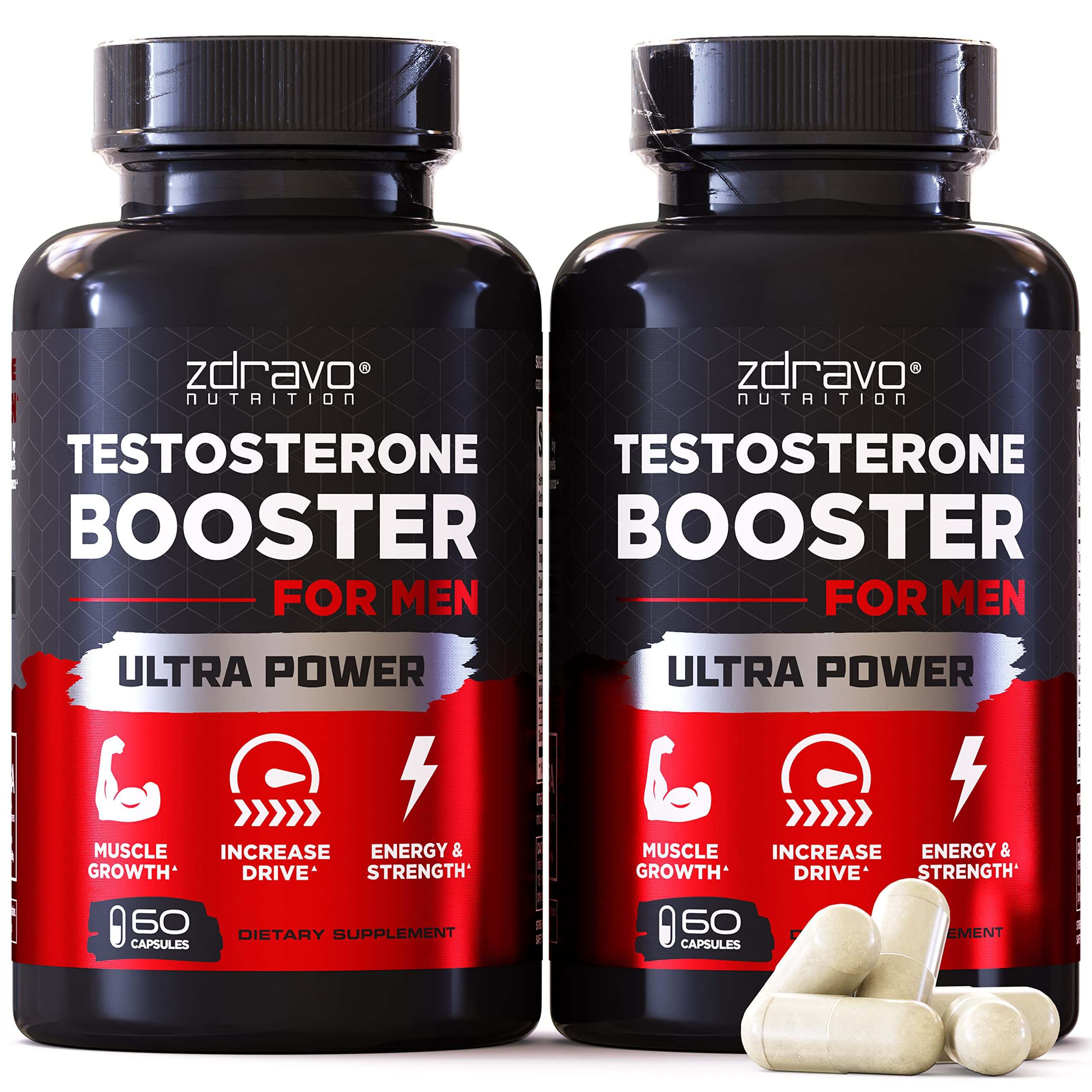 Testosterone Booster - Testosterone Supplement for Men - Workout Supplement for Muscle Growth Libido Stamina Strength Endurance - Male Enhancing Supplement Pills - Mens Test Booster - Tongkat Ali