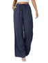 Jyanl Womens Linen Pants Casual Wide Leg - Summer Palazzo